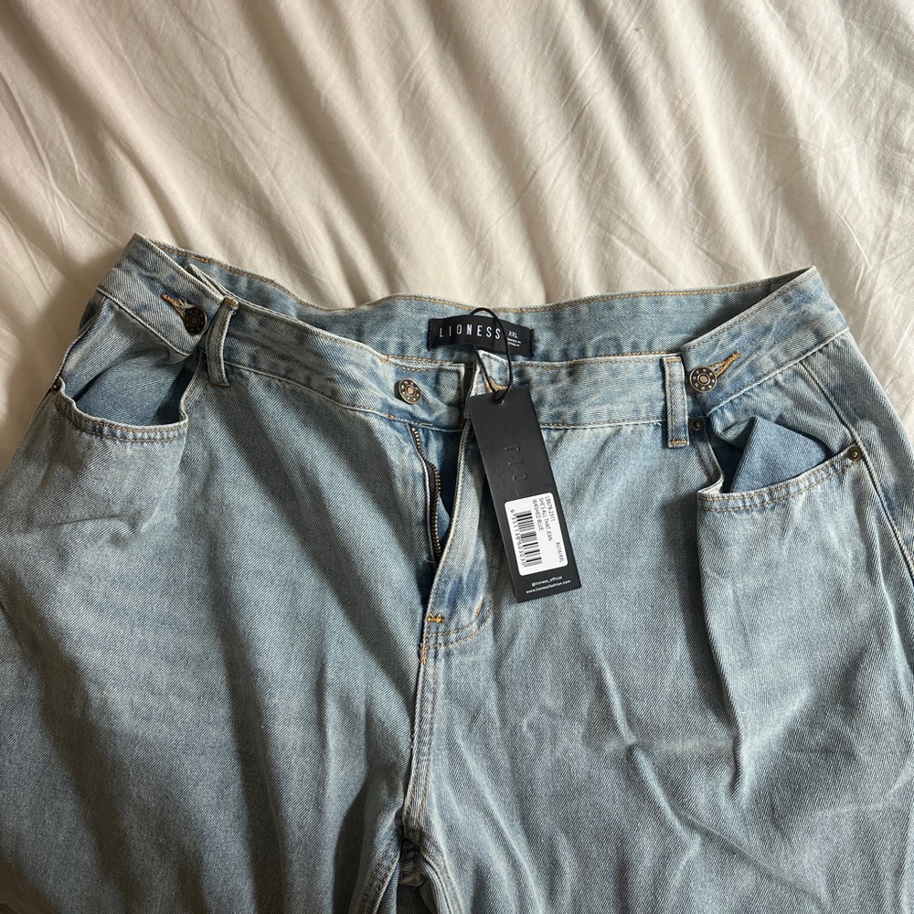 Lioness Light Blue Denim Wide Leg Jeans XXL (12)